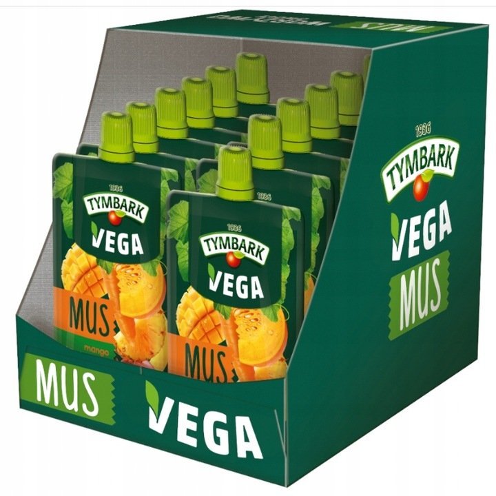 Tymbark Mus mango banan ananas dynia marchew jabłko 100 g x 12 sztuk