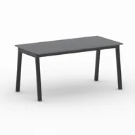 Stoły i stoliki do biura - B2B Partner Stół PRIMO BASIC z czarnym stelażem, 1600 x 800 x 750 mm, grafitowy 499336 - miniaturka - grafika 1