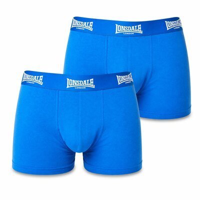 Bokserki męskie Lonsdale Trunk 2-pak niebieskie bawełna LYCRA, Rozmiar L
