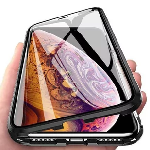 Wozinsky Full Magnetic Case magnetyczne etui 360 pokrowiec na przód i tył z wbudowanym szkłem Samsung Galaxy A72 4G czarno-przezroczysty - Etui i futerały do telefonów - miniaturka - grafika 3