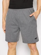 Spodnie sportowe męskie - 4F Szorty sportowe H4L22-SKMF350 Szary Regular Fit - miniaturka - grafika 1