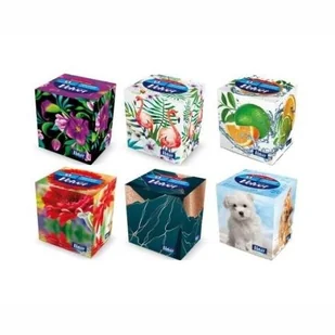Velvet Chusteczki kosmetyczne celulozowe Cube Style, 3-warstwowe, 60 listków, biały VLK-3100023 - Chusteczki higieniczne - miniaturka - grafika 5
