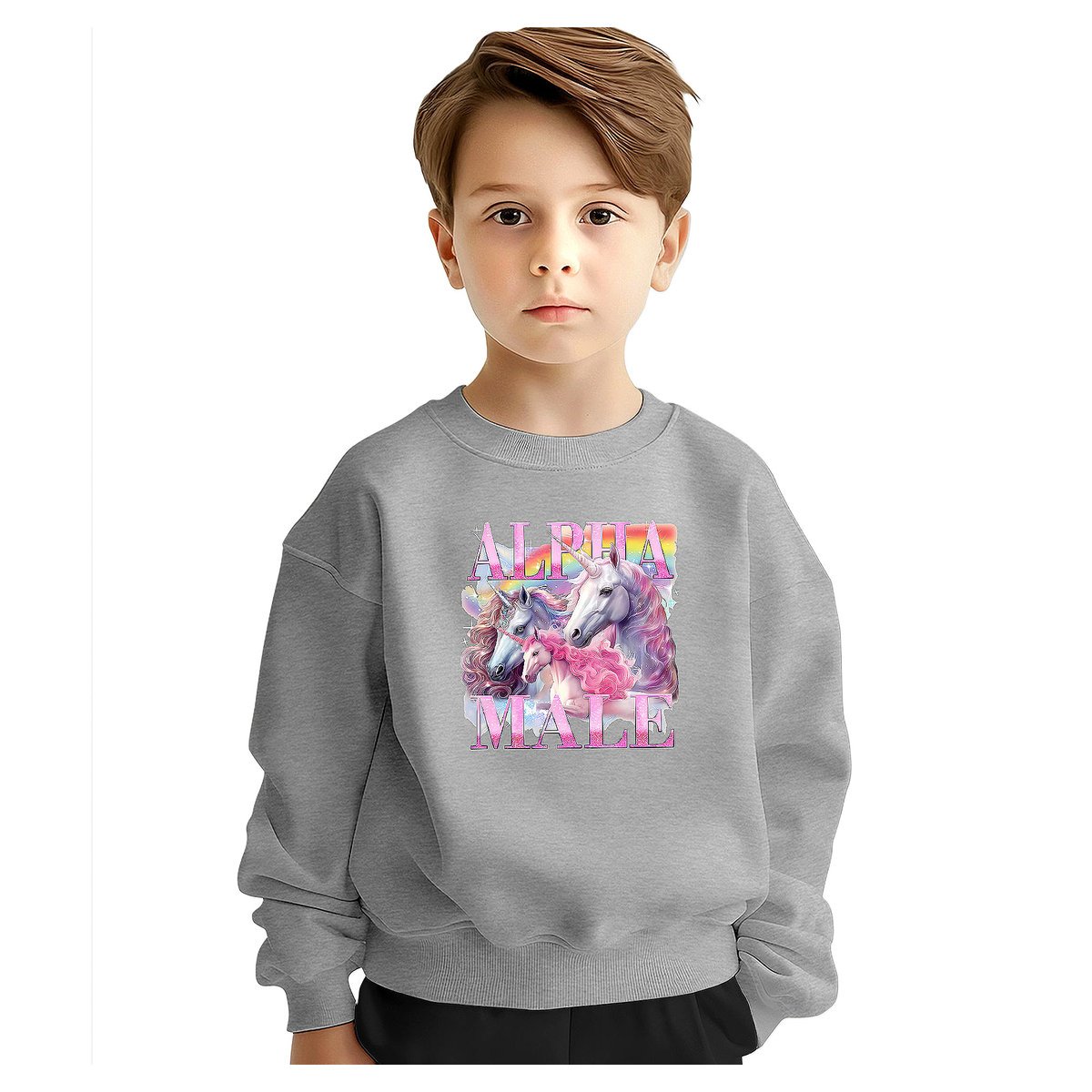BLUZA DZIECIĘCA ALPHA MALE JEDNOROŻEC 122-128 DLA CHŁOPCA DZIEWCZYNKI