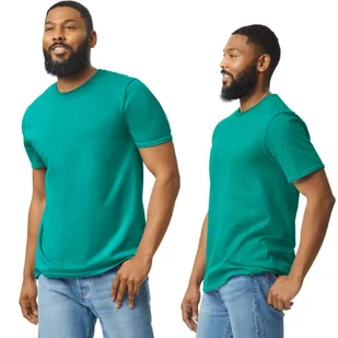 T-shirt Koszulka Męska Bawełna SOFTSTYLE Gildan GI64000 ZIELONY Morski L - Koszulki męskie - miniaturka - grafika 1
