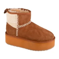 Śniegowce damskie - Buty Emu Australia Stinger Knit Flatform W13143-CHES brązowe - miniaturka - grafika 1