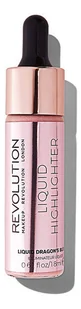 Makeup Revolution London Liquid Highlighter rozświetlacz 18 ml Dragon´s Blood - Rozświetlacze do twarzy i ciała - miniaturka - grafika 1