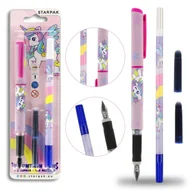 Pióra wieczne - Unicorn Jednorożec Pióro wieczne z wymazywaczem + 2 naboje do pióra - miniaturka - grafika 1