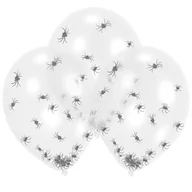Balony i akcesoria - Balony lateks pająki 27.5 cm 11" 6szt - miniaturka - grafika 1