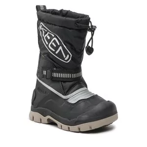 Buty dla dziewczynek - Śniegowce Keen - Snow Troll Wp 1026756 Black/Silver - grafika 1