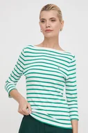 Bluzki damskie - Tommy Hilfiger longsleeve bawełniany kolor zielony - miniaturka - grafika 1