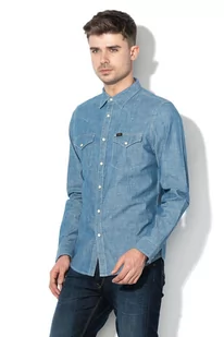 Lee Western Shirt Męska Koszula Jeansowa Sky Blue L643Kyeq-M - Koszule męskie - miniaturka - grafika 1