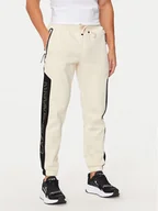 Spodnie sportowe męskie - EA7 Emporio Armani Spodnie dresowe 6DPP71 PJVTZ 1713 Beżowy Regular Fit - miniaturka - grafika 1