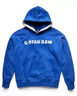 Bluzy męskie - G-STAR RAW Męska bluza z kapturem Embro, uniseks, Niebieski (Hudson Blue D21689-a975-1855), M - miniaturka - grafika 1