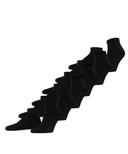 FALKE Mężczyźni Skarpety do trampek Happy 6-Pack M SN Bawełna krótkie jednokolorowe 6 Pak, Czarny (Black 3000), 39-42 - Skarpetki męskie - miniaturka - grafika 1