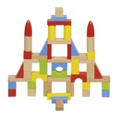 Klocki - Drewniane klocki kolorowe 50el - Goki - miniaturka - grafika 1