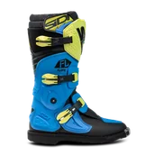 Buty motocyklowe - Buty Sidi Flame Dziecięce Jasnoniebieski/Limonkowy37 - miniaturka - grafika 1