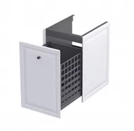 Szafki łazienkowe - Oristo Szafka wisząca boczna niska MONTEBIANCO 40 cm z koszem, BIAŁY MAT OR47-SN1S-40-2 - miniaturka - grafika 1