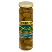 Mieszanki warzywne, sałatki - VOG Oliwki zielone bez pestek w zalewie nadziewane pastą paprykową Beach Flower 140g - miniaturka - grafika 1