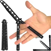 Noże - Czarny Nóż Motylkowy Treningowy Tępy Motylek do Treningu MALATEC - miniaturka - grafika 1