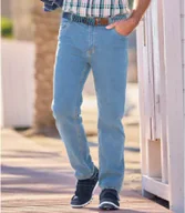 Spodnie męskie - Wygodne jasnoniebieskie jeansy regular ze stretchem Mężczyzna Atlas For Men - Kolor : Niebieski - Rozmiar : 46 - miniaturka - grafika 1