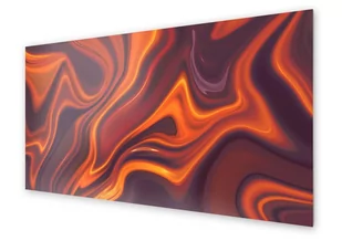 Panel kuchenny HOMEPRINT Pomarańczowy płynny marmur 140x70 cm - Dekoracje domu - miniaturka - grafika 1