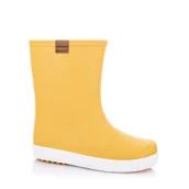 Buty dla dziewczynek - 3Kamido Kalosze GoStyle - stylowe kalosze dziecięce, z taśmą odblaskową 3M, antybakteryjną wkładką i antypoślizgową podeszwą żółte 25/26 - miniaturka - grafika 1