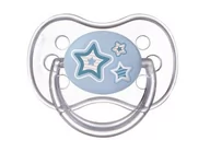 Smoczki uspokajające - Canpol babies CANPOL SMOCZEK SILIKONOWY SYMETRYCZNY NEWBORN BABY 06 MIESIĘCY NIEBIESKI CAN 22/580_BLU - miniaturka - grafika 1
