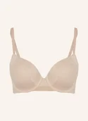 Biustonosze - Calvin Klein Biustonosz Usztywniany Lightly Lined beige - miniaturka - grafika 1