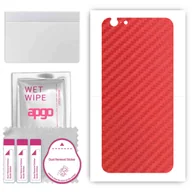 Szkła hartowane na telefon - Folia naklejka skórka strukturalna na TYŁ do Apple iPhone 6s -  Carbon Czerwony - apgo SKINS - miniaturka - grafika 1