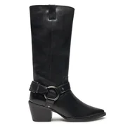 Kozaki damskie - Kozaki Bronx Jukeson 14330-A Czarny - miniaturka - grafika 1