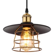 Lampy sufitowe - Globo Viejo 15086BH lampa wisząca zwis 1x60W E27 czarna/miedziana - miniaturka - grafika 1