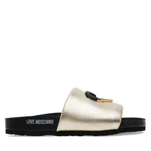 Klapki LOVE MOSCHINO JA28283G1MIF0900 Złoty - Klapki i japonki damskie - miniaturka - grafika 1
