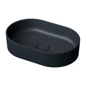Umywalki - Omnires Ovo M+ umywalka czarny OVOUNBLV - miniaturka - grafika 1