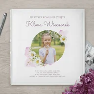 Albumy fotograficzne - Duży album na zdjęcia z Twoim zdjęciem dla dziewczynki na komunię - miniaturka - grafika 1