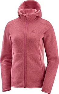 Salomon damska kurtka sportowa z kapturem, bluza z kapturem Bise W, poliester, różowy (granatowa róża), rozmiar L, LC1203700 - Kurtki damskie - miniaturka - grafika 1