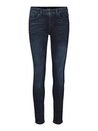 Spodnie damskie - VERO MODA Damskie spodnie jeansowe, Pranie: czarny ciemny niebieski denim, M - miniaturka - grafika 1