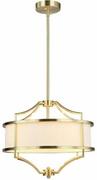 Lampy sufitowe - LAMPA WISZĄCA STESSO OLD GOLD S złota oprawa biały klosz nowoczesna - miniaturka - grafika 1