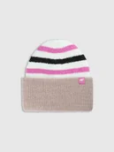 Czapki dla dzieci - 4F Czapka beanie dziewczęca - beżowa Uniwersalny - miniaturka - grafika 1