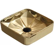 Umywalki - Mexen Elmira umywalka nablatowa 41 x 41 cm złota - 22094150 - miniaturka - grafika 1