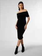 Sukienki - Noisy May Sukienka damska - NMAlma Kobiety Sztuczne włókno czarny jednolity, S - miniaturka - grafika 1