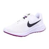 Trampki damskie - Nike Damskie trampki W Revolution 6 Nn, Biały Czarny Żywe Siarki Żywe Purp, 44 - miniaturka - grafika 1