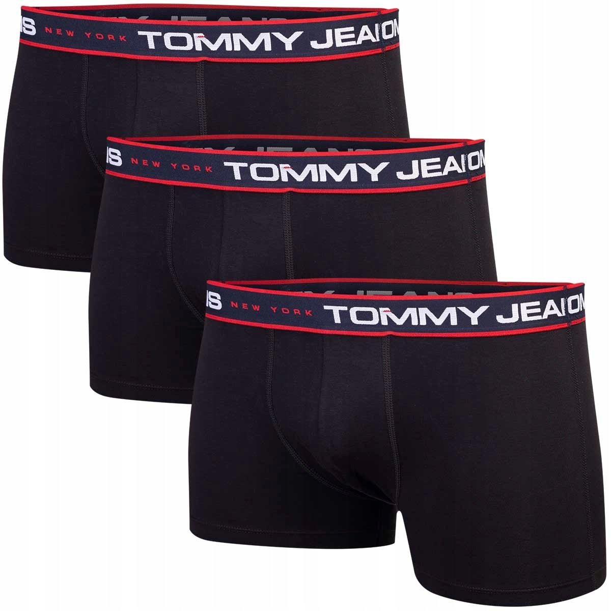 Tommy Hilfiger Bokserki Męskie Majtki 3 Pary Trunk Czarne R.M