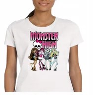 Koszulki i topy damskie - P147 KOSZULKA DAMSKA KOBIECA T-SHIRT MONSTER HIGH PREZENT BAWEŁNA 100% S - miniaturka - grafika 1