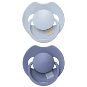 Smoczki uspokajające - Smoczek silikonowy dynamiczny LOVI Prime 6-18m 2 szt. Baby Blue/Blue z etui - miniaturka - grafika 1