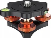 Głowice do statywów - Profesjonalna Głowica Gwintowa Video 15kg K&F LP-48 Aluminium 2x Poziomica / KF31.104 - miniaturka - grafika 1