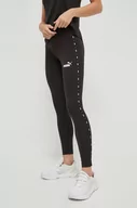 Legginsy - Puma legginsy damskie kolor czarny z aplikacją - miniaturka - grafika 1