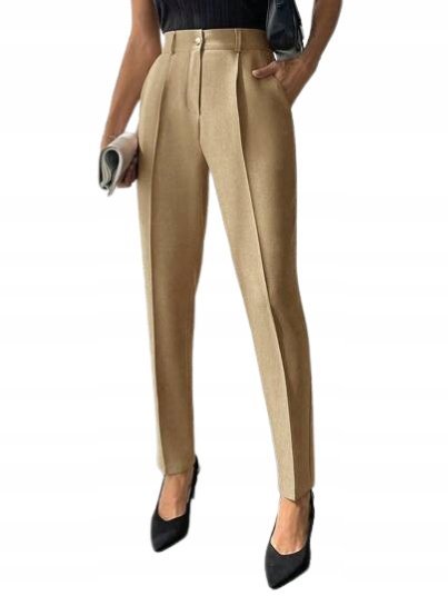 SHEIN DAMSKIE SPODNIE BRĄZOWE ELEGANCKIE 42 ŁŁA