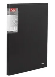 Teczka A4 z 20 koszulkami Clear Book prążki Patio PT-PAT1132/06-80965 PT-PAT1132/01-80934, Kolor: Czarny - Teczki i skoroszyty - miniaturka - grafika 1
