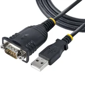 Adaptery i przejściówki - StarTech 1P3FP-USB-SERIAL zmieniacz płci / kabli DB-9 USB Typu-A Czarny - miniaturka - grafika 1