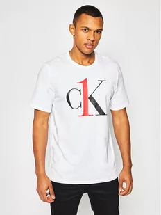 Calvin Klein Underwear T-Shirt Lounge 000NM1903E Biały Regular Fit - Piżamy męskie - miniaturka - grafika 1